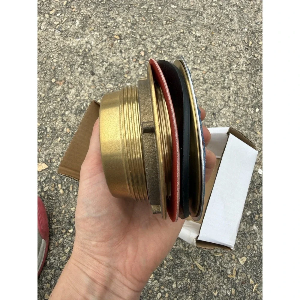 AB&A  ABA6520 Brass shower drain no caulk 2